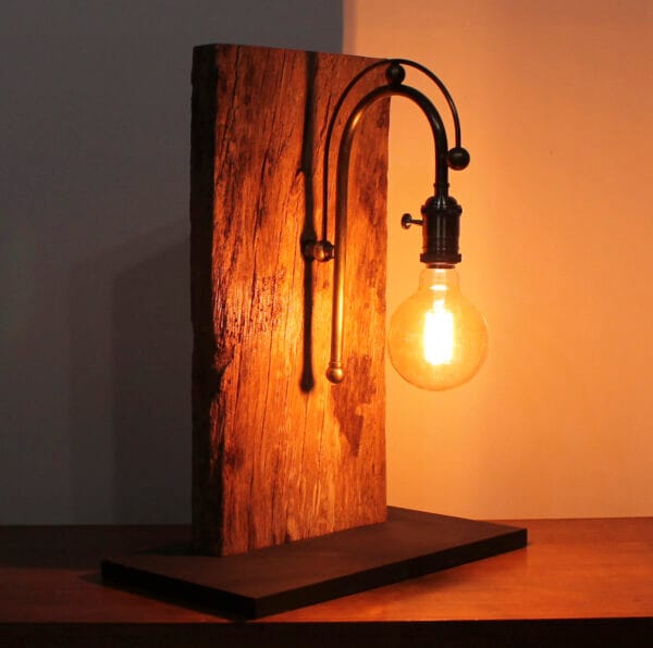 N°30 - Lampe sur bois vieilli – Image 3