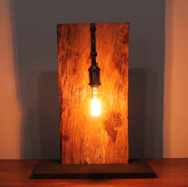N°30 - Lampe sur bois vieilli – Image 2